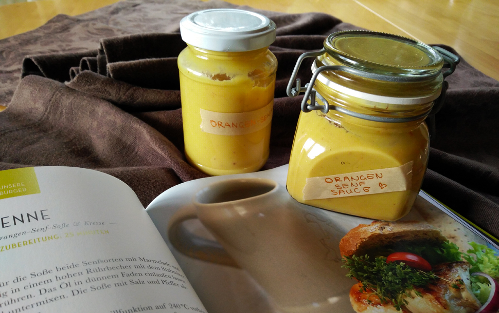 Orangen-Senf-Sauce von Hans im Glück - Das Burgermädchen